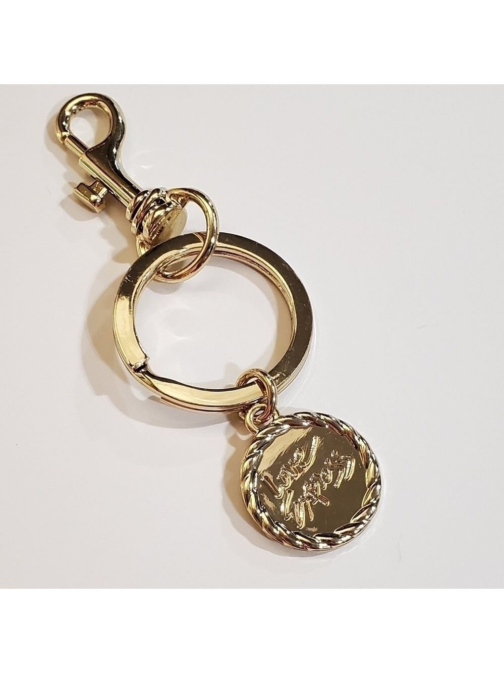 Love Express Goldtone clip keyring key Fob chain purse backpack clip